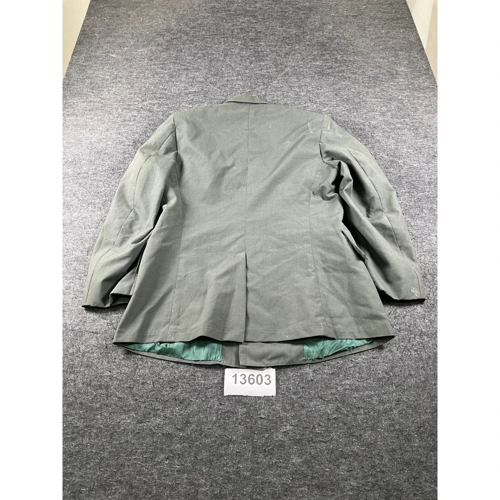 Vintage US Army Dress Uniform Coat Mens 41S Green Good PFC Rank Patches